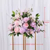 Decoração de casamento adereços artificiais rosa flor bola casamento fundo estradas guia de estrada roman coluna pote flower decoração 220408