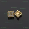 Marchio di lusso Full Diamond Stud Crystal Quadrifoglio Orecchini Classic Fashion Designer Orecchini per le donne Gioielli orecchino d'argento S925 di alta qualità