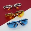 Luksusowe gogle sportowe okulary przeciwsłoneczne specjalne łańcuchy dżerowe projektu lśniące szklanki