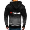 Men's Jackets Dji Professional Pilot Drone 2022 Men's Jacket Print Casual Harajuku Gradient Coat Sweatshirts Zipper Hoodies Tops Clothin