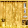 Dizeler Noel Dekorasyon Çelenk Festoon LED Işık Navidad Peri Perde 300 Yatak Odası Odası Partisi için 8 Mod Dekorled6968694