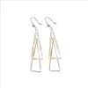 Dangle Lustre Brillant Côté Nouvelle Marque De Mode Bijoux Cristal Triangle Boucles D'oreilles pour les Femmes Cadeau Multi-couche Géométrique Boucle D'oreille