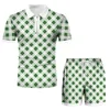 Men's Tracksuits Men's Pattern Shirt Short Sleeve Shorts Set Summer Cool Youth Party Print 2 Piece SetMen's Men'sMen's