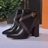 Top Mulheres Ankle Boots Designer sapatos de Couro Real Moda sapato Inverno Outono Donners Rois Botas Caviglia Martin Bota