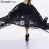 Beonlema Long Skirt Women Gothic Maxi Jupe Sexy Black s Mesh Goth Tutu Ladies Party Halloween Clothing S-2XL 220322