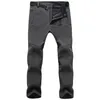 Pantaloni invernali da uomo capispalla pantaloni termici in pile soft shell uomo casual autunno spesso elasticizzato impermeabile tattico militare 220325