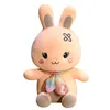 25 cm doux lapin mignon apaiser le sommeil avec poupée assise petit lapin blanc en peluche poupées cadeau d'anniversaire pour enfants