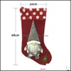 18 polegadas anje ornamento de natal meias meias decor decoração árvores decorações de festa santa design Stocking entrega 2021 fontes festivas ho