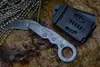 Y-START Mechanical Claw Survival Rescue Knives Karambit CS GO Cutter D2 Blade One Solid Steel Handle with Kydex Sheath