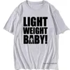 Light Weight Baby Letters Tryckt T Shirts Men Cotton Short Sleeve Mens T-Shirt Casual O Neck Fitness Tops Tees 220520