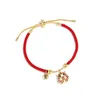 Charm Bracelets Chinese Style Year Lucky Red String Zodiac Cute Tiger Bracelet Couple Girlfriend Hand Strap Gift Student BraceletCharm Lars2