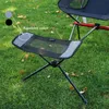 Fiske tillbehör Portable Collapsible Foot Pall Travel Beach Folding Chair Outdoor Camping Aluminium Alloy Not Deformered Recliner Foot Rest