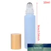 1pc 10 ml dikke macaron glas essentiële oliën rollen op fles metalen roller bal voor parfum aromatherapie