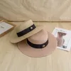 Wide Brim Hats Straw Hat Ladies Bee Bow Summer Outing Sunscreen Sunshade European And American Retro Leisure All-match Top