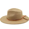 Simple Wool Women Fedora Hat wide brim hats Elegant Lady Gangster Trilby Felt Homburg Church Jazz Hat Men cowboy cap