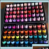 Acrylpulver Flüssigkeiten Nail Art Salon Gesundheit Schönheit 10G/Box Fast Dry Dip Powder 3 In 1 French Nails Match Color Gel Polish Lacuqer Drop D