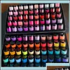 Polvos acrílicos Líquidos Salón de arte de uñas Salud Belleza 10 g / caja Polvo de inmersión de secado rápido 3 en 1 Uñas francesas Coincide con el color Esmalte en gel Lacuqer Drop D