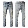 Jeans denim Il più nuovo designer da uomo Jean Distressed Strappato Biker Slim Fit Motociclisti Denim Per uomo Moda Mans Pantaloni neri