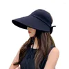 Beanie/Skull Caps Sun Protection Hat Female Face Fisherman Anti-sunlight Big Eaves Sunshade Empty Top Pros22