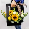 Sacs cadeaux de fleurs, sacs portables pliables pour Bouquet de fleurs, boîte avec poignée, sac d'emballage en papier étanche, sac de transport de fleurs pour fleuriste