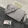 Erkekler yeni clamshell messenger çantaları 3 renk gerçek deri siyah bej gri klasik adam evrak çantası debriyaj çantası cüzdan cüzdan cüzdan çantası çanta