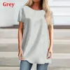 Womens Fashion Shirts 0Neck Casual Summer Loose Print Plus Size Top Tshirt XS9XL 220613