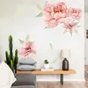 Pivoine Rose Fleurs Mur Art Autocollant Stickers Vinyle Autocollants Enfants Chambre Pépinière Décor À La Maison Papier Peint pour chambre