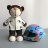 Toy Helmet Ornaments Motorcycle Jewelry Decoration Accessories Trunk Pendant Riding Clothing Spare Bear Lovers Collection Gifts 220329