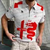 남성 패션 체육관 스포츠 폴로 셔츠 F1 레이스 포뮬러 원 알파 로미오 팀 익스트림 추종자 New Zip Short Sleeve