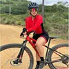 Xama Pro Womens Monkey Summer Long Jumpsuit Full Bike Opfit Red Cycling Jersey 젤 사이클리스트 바지 220621