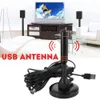 Antenna TV cccam amplificata per interni HD 200 miglia Ultra HDTV con amplificatore VHF / UHF Set di antenne per esterni a risposta rapida