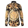 Men's Casual Shirts Royal High Quality Long Sleeve Lion Digital Printed Mens Dress Size 4XL Party Male Wholesale