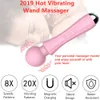 FBHSECL Powerful Magic Wand Vibrator Huge Head AV Rod sexy Toys for Women 20 Frequency 8 Speed Erotic Body Massage