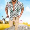 Designer Casual Shirts för män 3XL Modetryck Kortärmad Hawaiiansk sommarskjorta Slim Fit Man Kläder Chemise Cardigan Blusskjorta