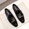 Felix chu märke patent läder herr loafers bröllop fest klänning skor svart grön munk rem avslappnad modemän glider på skor 220727
