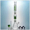 6 Arms Tree Percolator Bong di vetro grandi 16 pollici di altezza Costruire un becher Narghilè Tubo dritto Dab Oil Rig Condensatore Bobina Tubi d'acqua downstem diffusi Nave via mare