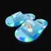 Boys Girls Slippers Animals Prints Sandals Lighted Fashion Cute Children Shoes Bathroom Children Toddler Sandals Flat Heels 220621