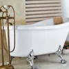 Bathroom Shower Sets Wholesale And Retail Luxury Antique Brass Floor Mounted Tub Faucet W/ Hand Sprayer Filler Mixer Tap