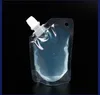 Empty Stand up Plastic Drink Packaging Spout Bag 1000ml Beer Pouch for Juice Milk Water DH9766