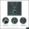 Pendant Necklaces Pendants Jewelry Selling Fine Emerald Purple Gemstone Necklace For Women Gift Drop D Dhycu