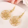 Collier de boucles d'oreilles 14kt jaune doré massif GF GF Snowflake Leverback Pendants Colliers Fashion Lever Drop Dang Holidayarring2828