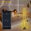 플로어 램프 홈 장식 LED 라이트 RGB U 자형 램프 거실 침실에 대 한 현대적인 분위기 야간 스마트 앱 원격 제어