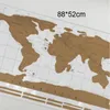 1pc Deluxe Erase World Travel Map Scratch Off World Map Travel Scratch for Room Room Home Office Decoration Decorting 220727