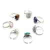 Anelli aperti in cristallo naturale di moda Anelli a forma di cuore in pietra avvolgente in pietra Anelli per donna con anello per dito coppia creativa Regali di gioielli