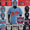 2022 Mistrzowie Ole Miss Rebels Baseball Jersey TJ McCants Jacob Gonzalez Peyton Chatagnier Tim Elko Kevin Graham Judd Utermark Hayden Dunhurst Cael Baker Lance Lynn