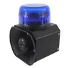 Bright 8W Car roof Blue Led strobe Warning beacon light+40W police siren amplifier France sound with loudly Horn with cigar lighter switch,bottom magnetic,waterproof