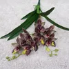 Decoratieve bloemen kransen kunstmatige plastic orchidee elegante cymbidium simulatie bloem bruiloft hal lay -out home tuin el arrangement de