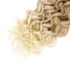 18 tum Ocean Wave Braiding Hair Afro Ombre Weft Curl Syntetisk vävgrå Braid Ocean Wave virkning Hår