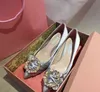 Rhinestone pointed high heels, silk surface, shallow mouth, thin heels, versatile single shoes, 5cm middle heel wedding shoes, female