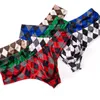 Mutande 4 pezzi Plaid traspirante Sottile Biancheria intima da uomo sexy Slip Bikini da uomo ad asciugatura rapida Lingerie gay Sexi Y32Mutande